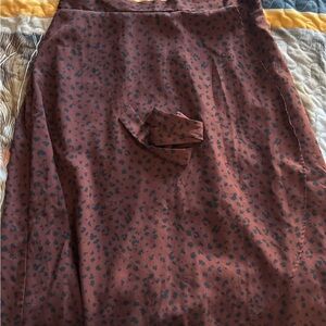 Le Lis Rust and Black Animal Print Pencil Skirt